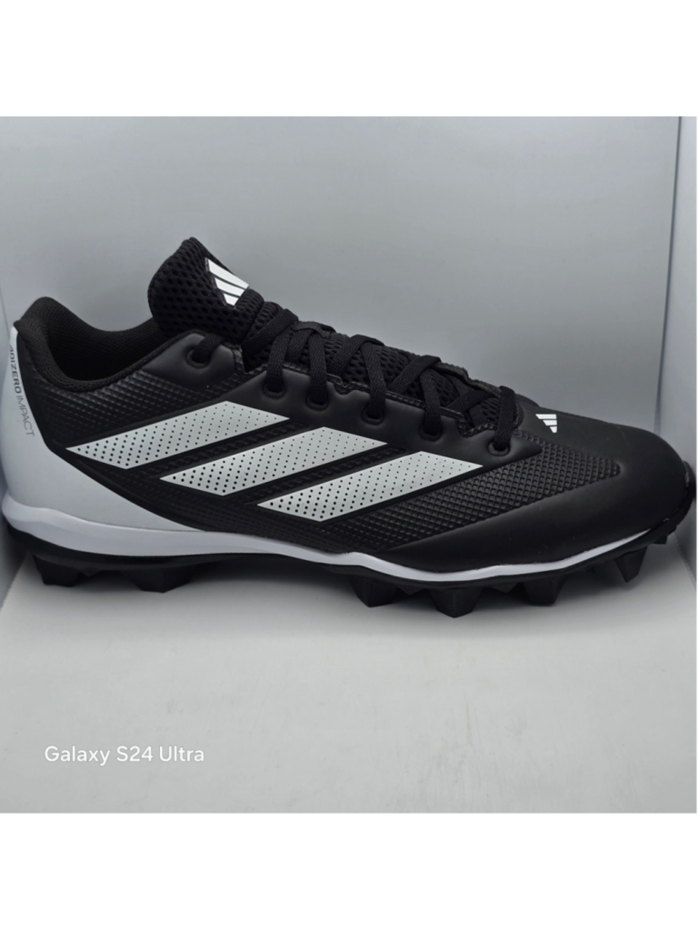 Men's Adidas Adizero Impact Football Cleats Black White Size 13